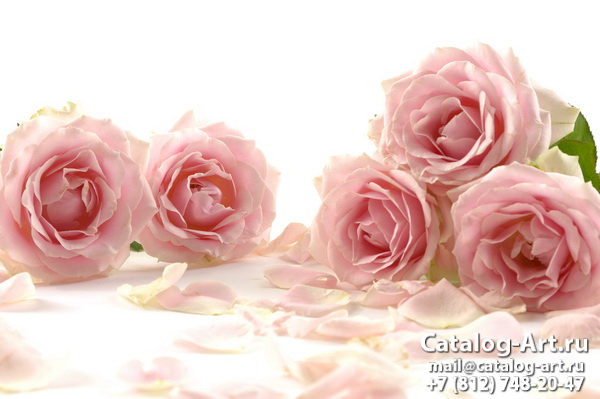 Натяжные потолки с фотопечатью - Розовые розы 72